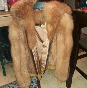 Saks fifth avenue revillion short crop fur jacket